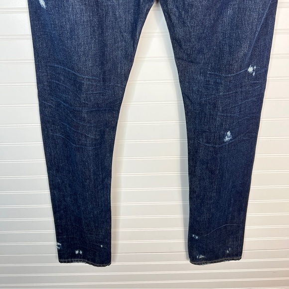 MENS PUBLIC SCHOOL PS13 NYC MADE LEATHER PATCHED DARK SLIM FIT JEANS 36x34 - Picture 8 of 14